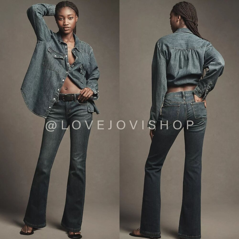 Anthropologie Dark Wash Bootcut Jeans - Indigo